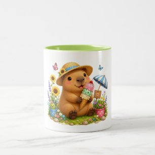 Capybara de glace Design de mug Kawaii mignon