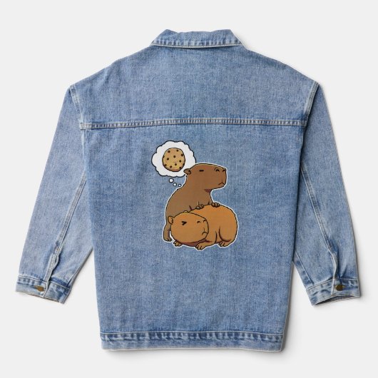 Capybara denken over Cookies Denim Jacket (Achterkant)
