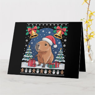 Capybara Dierenliefhebber Kerstcadeau Lelijke Capy Kaart
