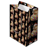 Capybara Dierenvriend kerstverlichting Cappy Xmas Medium Cadeauzakje (Voorkant Gekanteld)