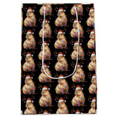 Capybara Dierenvriend kerstverlichting Cappy Xmas Medium Cadeauzakje (Achterkant)