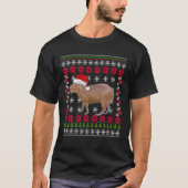 Capybara Dierenvriend Xmas Santa Hat Ugly Capybara T-shirt (Voorkant)