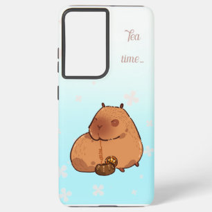 Capybara drink citroenthee. Cute capybara Samsung Galaxy Hoesje