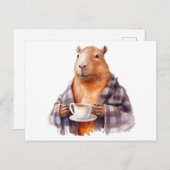 Capybara drink thee briefkaart (Voorkant / Achterkant)