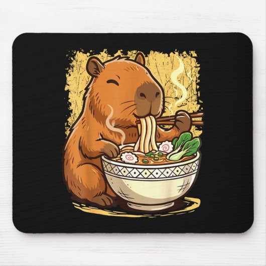 Capybara Eating Ramen Noodles Muismat (Voorkant)