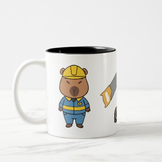 Capybara Engineer Mug | Café d'ingénierie drôle (Gauche)