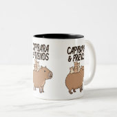 Capybara et les amis Mug | Café animal mignon (Devant droit)