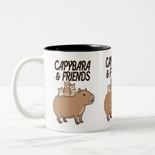 Capybara et les amis Mug | Café animal mignon (Gauche)