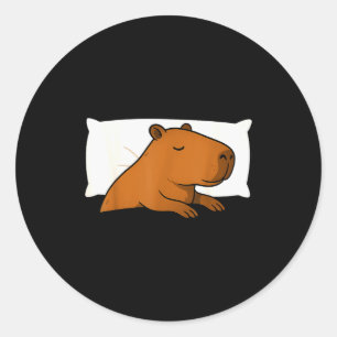 Capybara Favoriete Slaapshirt Slaap Pyjama Jongens Ronde Sticker