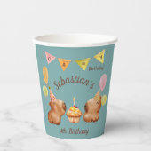 Capybara Feestplezier Papieren Bekers (Voorkant)