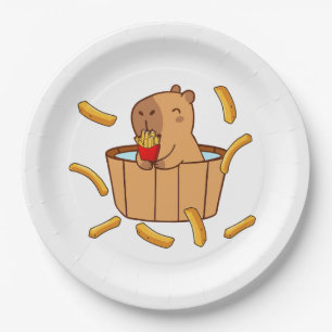 Capybara Fries Papier Bord Grappig fastfoodfeest