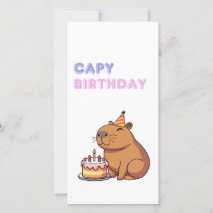 Capybara Funny Bonne carte d'anniversaire