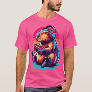 Capybara Funny Capybara Knaagdier Video Spelletjes T-shirt