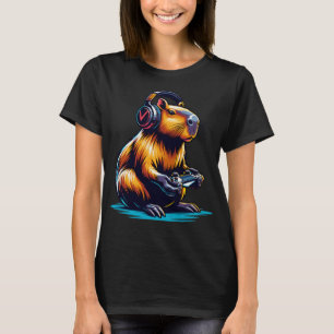Capybara Funny Capybara Knaagdier & Videogames Lie T-shirt