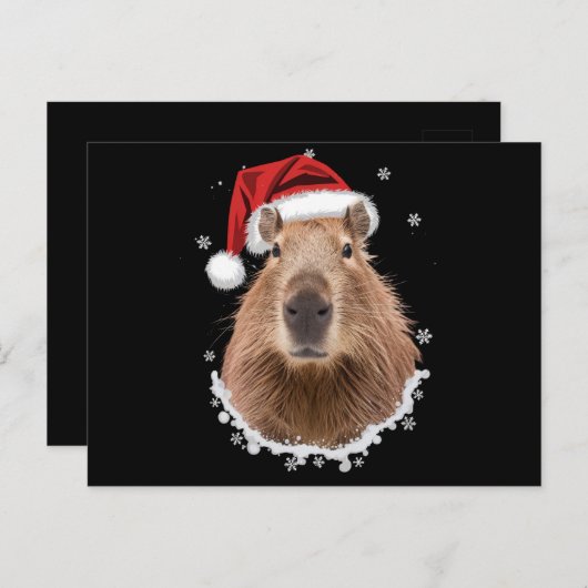 Capybara Funny Christmas Briefkaart (Voorkant / Achterkant)