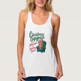 Capybara Funny Christmas Tanktop