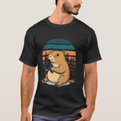 Capybara Funny Retro Videogames voor Kinderen Mann T-shirt (Voorkant)