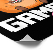 Capybara Gamer Girl Gaming Poster (Hoek)