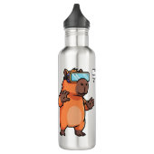 Capybara Gamer Water Bottle – Personalized Name Waterfles (Links)