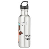 Capybara Gamer Water Bottle – Personalized Name Waterfles (Voorkant)