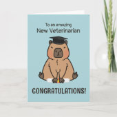Capybara Gefeliciteerd Veterinair Afstuderen Kaart (Voorkant)