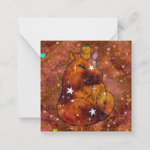 Capybara genaamd Dream Notitiekaartje