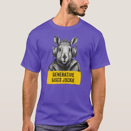 Capybara Generative Disco Jockie cool fun T-shirt (Devant)