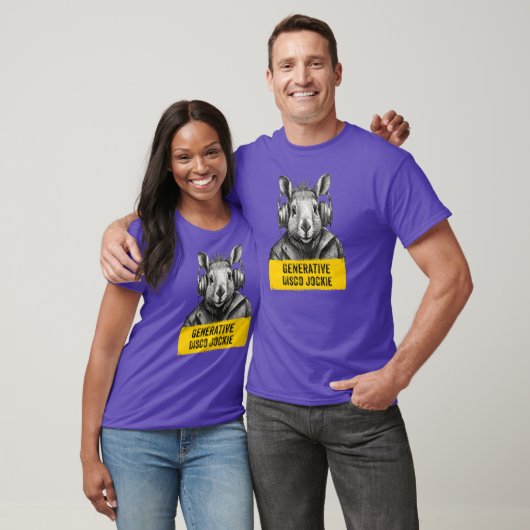 Capybara Generative Disco Jockie cool fun T-shirt (Unisexe)