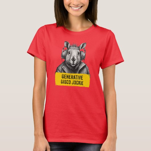 Capybara Generative Disco Jockie cool fun T-shirt (Devant)