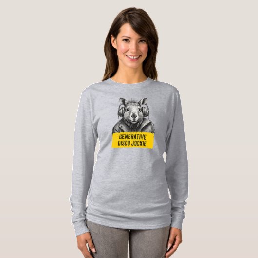 Capybara Generative Disco Jockie cool fun T-shirt (Devant entier)