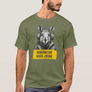 Capybara Generative Disco Jockie cool fun T-shirt