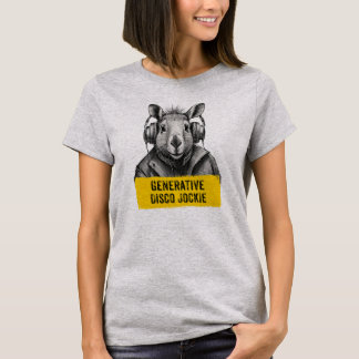 Capybara Generative Disco Jockie cool leuk T-shirt