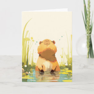 Capybara Genietend van het Water Kaart
