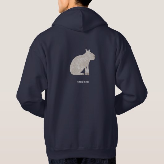 Capybara Gepersonaliseerd Hoodie (Achterkant)