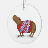 Capybara gepersonaliseerde kerstboom decoratie (Links)