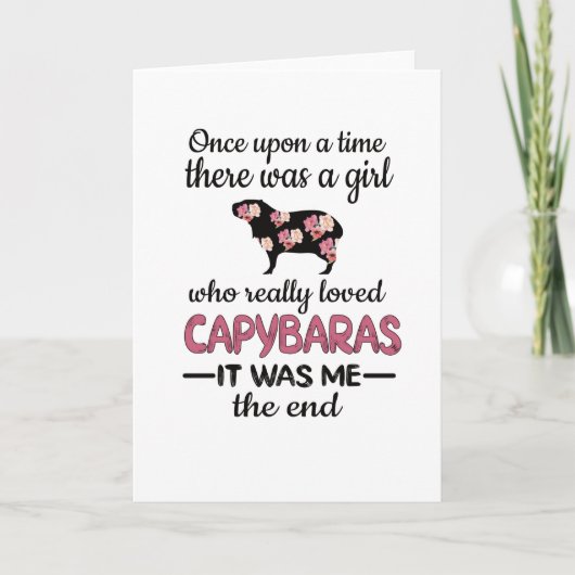 Capybara Girl Rodent Carpincho Capybara Lover Kaart (Voorkant)