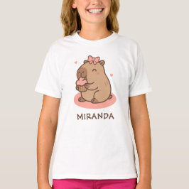 Capybara Girls Personalised Cute Funny T-shirt
