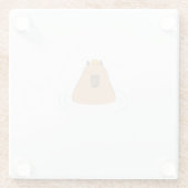Capybara Glazen Onderzetter (Achterkant)