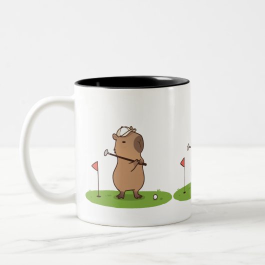 Capybara Golf Mug | Funny Golfer Coffee Cup (Gauche)