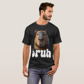 Capybara Graphic Bruh Meme T-shirt (Voorkant volledig)