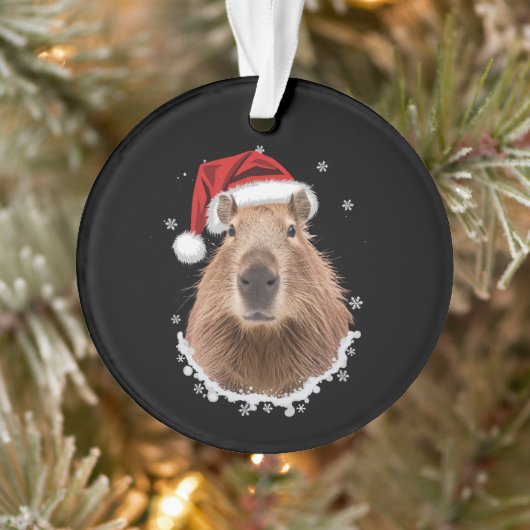 Capybara Grappig Kerstmis Ornament (Boom)