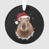 Capybara Grappig Kerstmis Ornament (voorkant)