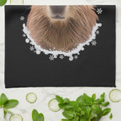 Capybara Grappig Kerstmis Theedoek (Gevouwen)