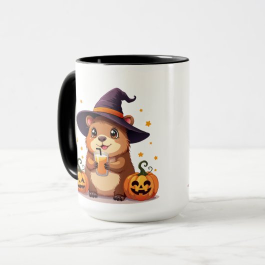 Capybara Halloween-Mok Mok (Voorkant links)