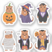 Capybara Halloween Stickers (Voorkant)
