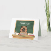 Capybara Happy Teacher's Day Hartelijk dank Feestdagen Kaart (Voorkant)