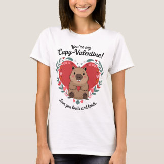 Capybara Hart Valentijnsdag T-shirt