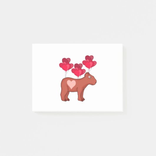 Capybara Hearts Love Post-it® Notes (Voorkant)