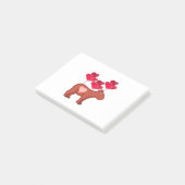 Capybara Hearts Love Post-it® Notes (Schuin)