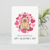 Capybara heeft zoveel liefde voor Capy Valentijnsd Kaart (Staand voorkant)